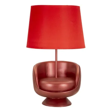 LAMPA NOCNA W STYLU MID-CENTURY CZERWONA Ø 26X43 cm